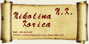 Nikolina Korica vizit kartica